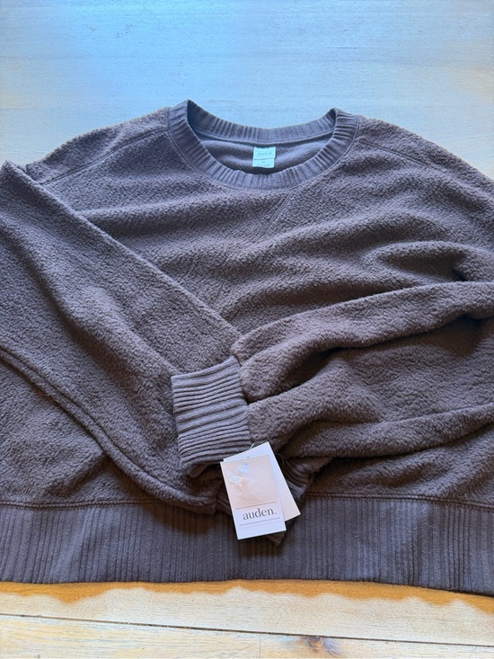 Auden Tops - Auden Plush Crewneck Sweatshirt in Brown